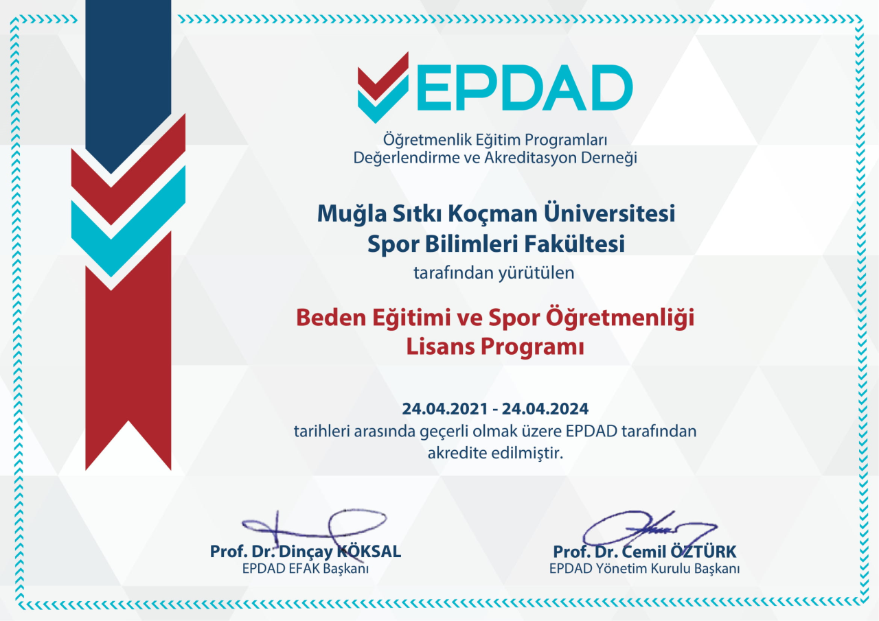 Beden Eğitimi ve Spor Öğretmenliği Programımız Türkiye’de “İlk”i Başardı